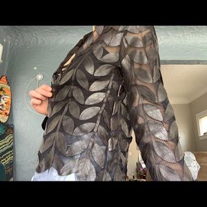 Leather leaf jacket